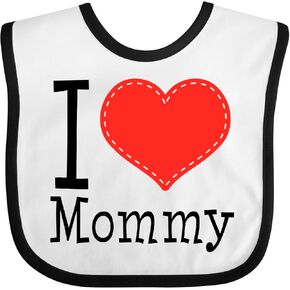 inktastic I Love Mommy Heart Baby Bib in Kuwait