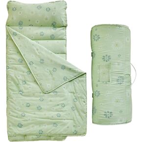 DuShow Cotton Toddler Nap Mat for Boys,Roll Up Slumber Bags Cars Pattern,Toddler Nap Mat with Removable Pillow and Blanket, Kids Sleeping Mat for Daycare,Preschool and Kindergarten-Blue in Saudi Arabia