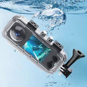 X5 Universal Stealth Diving Housing Pro لجهاز Insta360 X5: 60 متر IPX8 مقاوم للماء، 360 درجة مضاد للتظليل وحماية شديدة ضد الصدمات، حافظة للغوص/التزلج/القفز بالمظلات in Kuwait