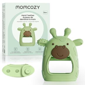 Momcozy Baby Teether Toys | Baby Teething Toys | Baby Teething Relief | Food Grade Silicone Teether Baby Toys | Baby Teether 0-6 Months | Teething Toy 6-12 Months | Baby Essential | Yellow in Kuwait