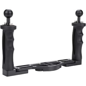 CUIFATI Underwater Camera Handle Grip Underwater Housing Grip Camera Tray with 1in Ball Connection for Dual Hole Ball Clamp Mount Magic Arm Bracket Accessories in Saudi Arabia