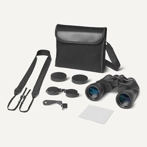 Amazon Basics 7x50 High Power Binoculars, Wide Field of View, FMC Optics, Tripod Compatible, BAK-4 Prism, Rubber Armor, Black in Saudi Arabia