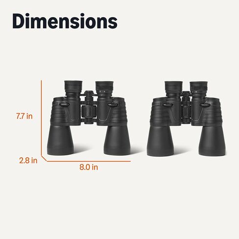 Amazon Basics 7x50 High Power Binoculars, Wide Field of View, FMC Optics, Tripod Compatible, BAK-4 Prism, Rubber Armor, Black in Saudi Arabia