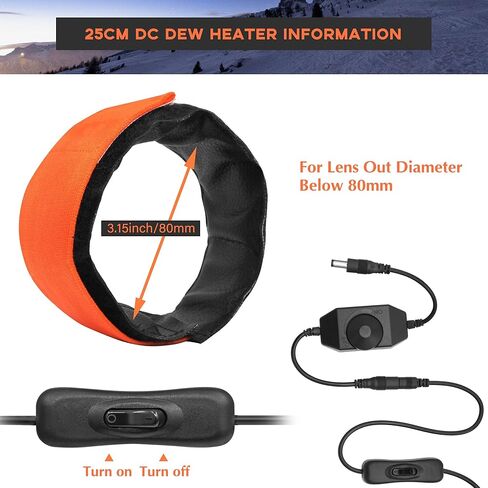 Telescope Cover with Adjustable Drawstring - Diameter 37.6" - Bundle with - 25 cm DC Lens Heater in Kuwait