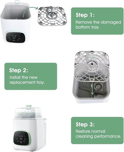 صينية قاعدة بديلة لغسالة زجاجات Momcozy، صينية سفلية متوافقة مع MomCozy KleanPal Pro & Grownsy EaseClean Bottle Washer Pro، ملحقات بديلة لغسالة زجاجات الأطفال خالية من مادة BPA in Kuwait