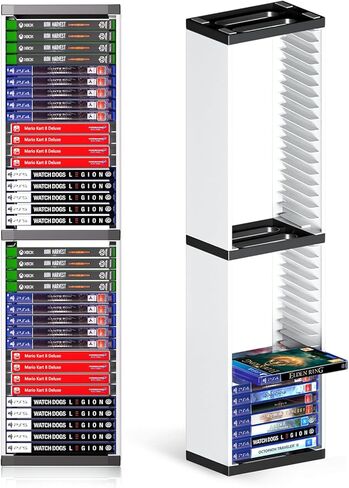 Nargos Video Game Storage Stand Tower for PS5/ PS4/ PS3/ Xbox Series S & X/Xbox one Game, Universal Game Disc Holder Vertical Stand Organizer Tower in Saudi Arabia