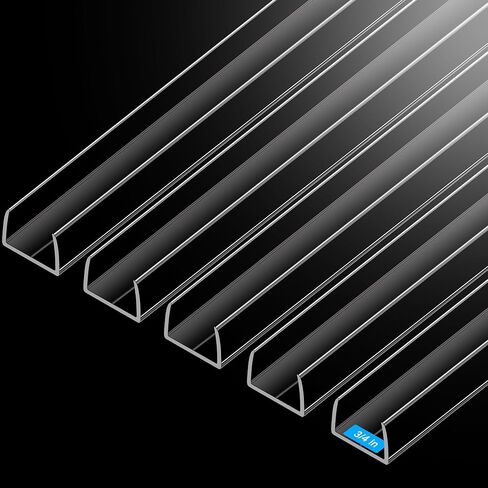 MONOID Drawer Edge Protector, Slip-On Clear Table Corners Guards, Door Kitchen Furniture Bumper, Prevent Wear, Impact Protection, Ease to Cut, 3/4" Thick, 36" Length – Clear, Pack of 5 in Kuwait