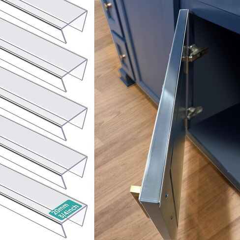MONOID Drawer Edge Protector, Slip-On Clear Table Corners Guards, Door Kitchen Furniture Bumper, Prevent Wear, Impact Protection, Ease to Cut, 3/4" Thick, 36" Length – Clear, Pack of 5 in Kuwait