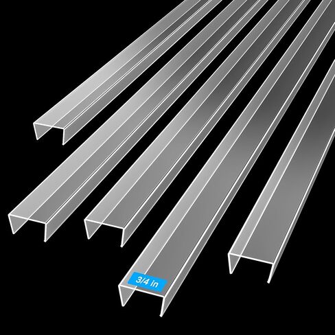 MONOID Drawer Edge Protector, Slip-On Clear Table Corners Guards, Door Kitchen Furniture Bumper, Prevent Wear, Impact Protection, Ease to Cut, 3/4" Thick, 36" Length – Clear, Pack of 5 in Kuwait