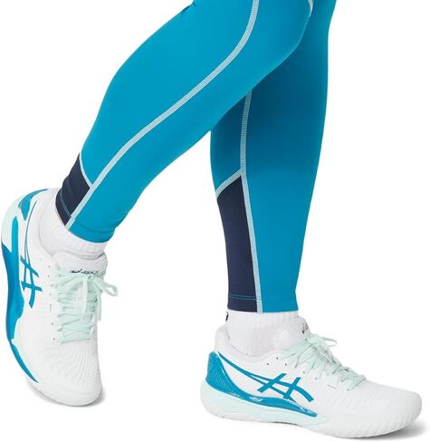 حذاء رياضي للسيدات من ASICS Gel-Resolution 9، أبيض مخضر أزرق، 5 in Kuwait