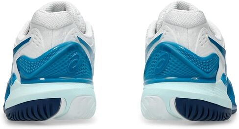 حذاء رياضي للسيدات من ASICS Gel-Resolution 9، أبيض مخضر أزرق، 5 in Kuwait