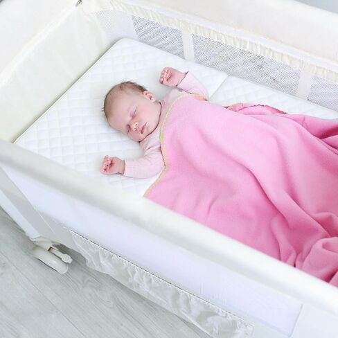 Trifold Pack and Play Mattress 38"x26"x3" – Thick Soft Memory Foam Portable Mattresses with Waterproof Cover & 2 Pack Ultra Soft Stretchy Sheets(Leaves Pattern) in Saudi Arabia