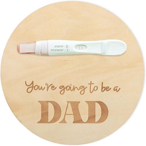 Pregnancy Announcement For Dad - Creative Baby Surprise Announcement, Hi Daddy Test Souvenir Wooden Sign, Revealing Pregnancy To Husband, You Are Going To Be A Dad Wooden Board (Hello Daddy) in Kuwait