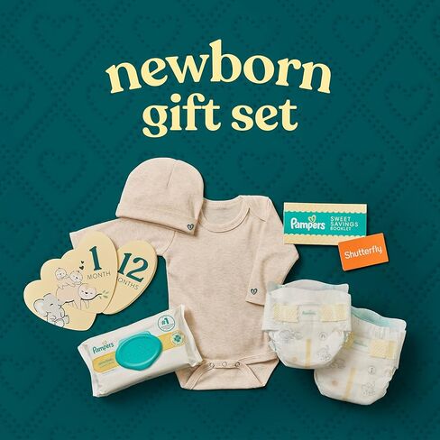 Pampers Gift Set, Disposable Diapers, Sensitive Wipes, & Milestone Gifts in Kuwait