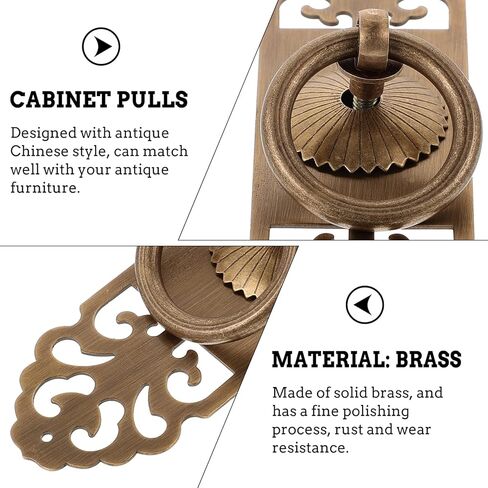 Drawer Handles, Ring Closet Door Handles Knobs Chinese Style Kitchen Cabinet Handle in Kuwait