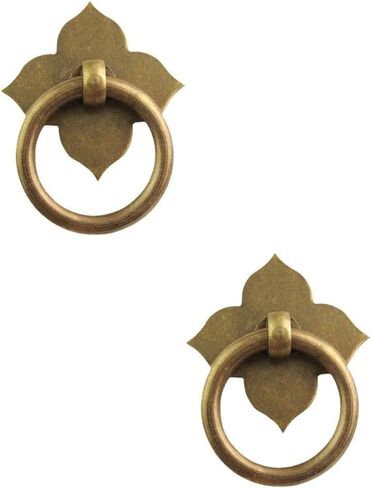 Drawer Handles, Handles Four Leaf Clover Drawer Ring Single Hole Hardware for Kitchen and Bathroom Bronze 2pcs in Kuwait