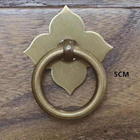 Drawer Handles, Handles Four Leaf Clover Drawer Ring Single Hole Hardware for Kitchen and Bathroom Bronze 2pcs in Kuwait