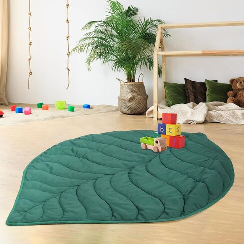 VARIPOWDER Baby Play Mat 56x42 Cotton Crawling Cushion Nursery Rug Soft Reversible Washable Folding Floor Playpen Mat Decor for Girls Boys in Kuwait