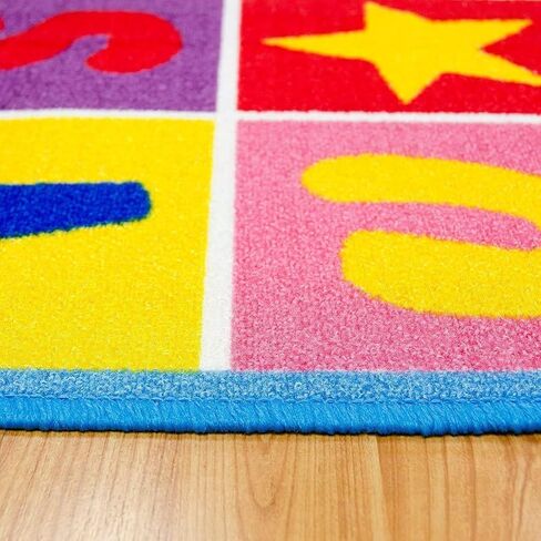 Kids/Baby Room/Daycare/Classroom/Playroom Area Rug Abc's Alphabet Numbers Fun Educational Shapes Learning Carpet (8 Feet X 10 Feet) in Kuwait