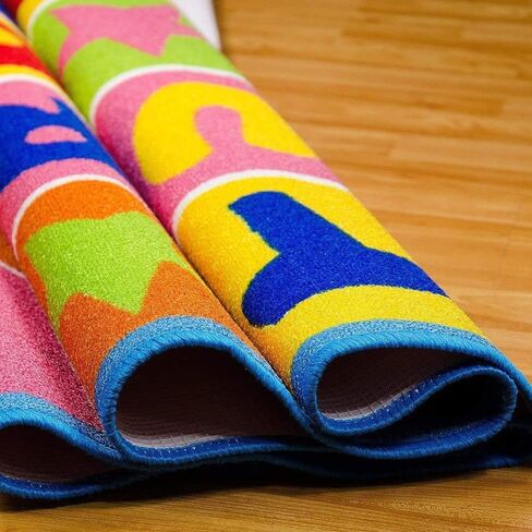 Kids/Baby Room/Daycare/Classroom/Playroom Area Rug Abc's Alphabet Numbers Fun Educational Shapes Learning Carpet (8 Feet X 10 Feet) in Kuwait