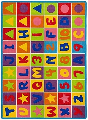Kids/Baby Room/Daycare/Classroom/Playroom Area Rug Abc's Alphabet Numbers Fun Educational Shapes Learning Carpet (8 Feet X 10 Feet) in Kuwait