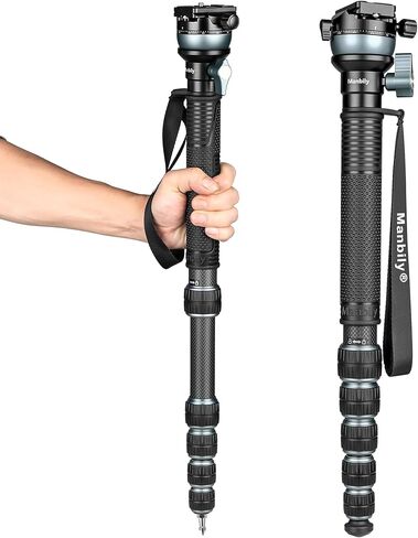 Manbily Camera Monopod with 360° Ball Bowl Head and 1/4inch Arca-Swiss Quick Release Plate for DSLR Cameras, Max Load 33lbs/15kg (C-666 PRO) in Kuwait