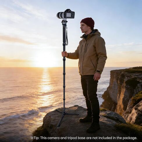 Manbily Camera Monopod with 360° Ball Bowl Head and 1/4inch Arca-Swiss Quick Release Plate for DSLR Cameras, Max Load 33lbs/15kg (C-666 PRO) in Kuwait