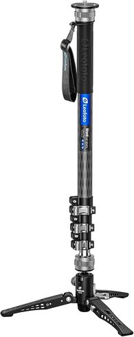 حامل كاميرا Leofoto MF-324CL+VD-04 مع دواسة قدم ونظام تحرير سريع بنمط الضغط، أقفال أرجل قلابة، فيديو من ألياف الكربون 4 ثوانٍ 182 سم/71.6 بوصة مونوبود لسوني/كانون/نيكون/DSLR حمولة 22 رطلًا in Kuwait
