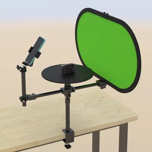 Manual Photography Turntable W/Rotating Platform and Background Cloth for Product,Video Making,360° Rotation Platform in Kuwait
