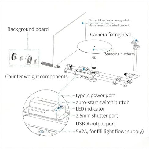 APP Controlled Rotating Turntable for 360° Product Photography with Automatic Synthesis and 8kg Bearing Capacity in Kuwait