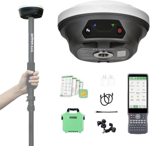 معدات مسح RTK GNSS 60 ° TILT IMU المدمجة ، مزودة بـ Rover GPS المحمولة للمسح وبرامج المسح المثالية للمسح الأراضي ، GIS ، مسح المناجم ، المسح الطبوغرافي in Kuwait