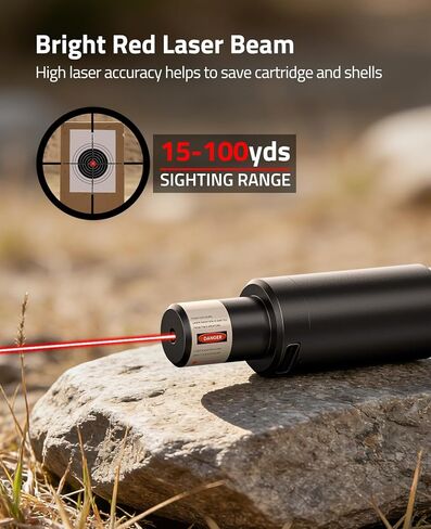 CVLIFE Bore Sight Laser، ضبط الأسطوانة عدة رؤية ليزر أحمر / أخضر مع 32 محولًا تناسب عيار 0.17 إلى 12GA، مجموعة رؤية تجويف ليزر متعددة العيار لجميع الأسلحة النارية، مجموعة رؤية تجويف الصيد in Saudi Arabia