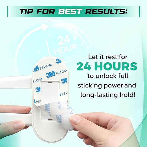 THREADFLOW® قفل ذراع الباب مضاد للأطفال، عبوة مكونة من 4 قطع - مقبض باب بدون حفر، أقفال مقاومة للأطفال - أبواب رافعة تتعامل مع أقفال الأطفال، مادة ABS مع لاصق قوي 3M in Kuwait