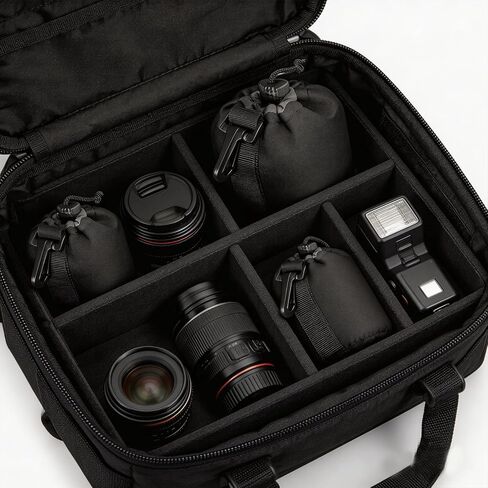 4PCS Lens Pouch Set, Fits Most Cameras (Small, Medium, Large, X Large) in Kuwait
