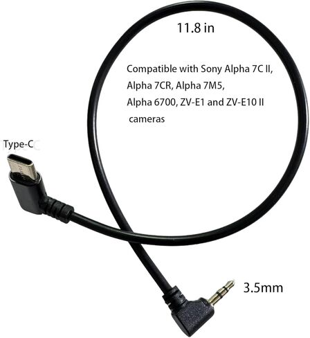 كابل تحرير الغالق لكاميرات Sony A6700، A7C II، A7M5، A7CR، ZV-E1، ZV-E10 II بدون مرآة (3.5 ملم من النوع C) in Kuwait