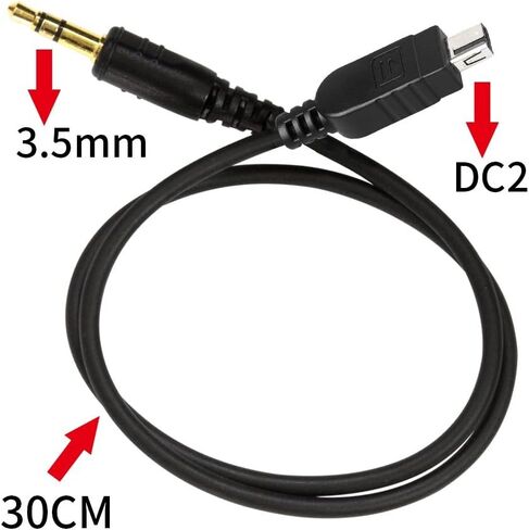 Pixel 3.5mm-DC2 Camera Shutter Connecting Cable Cord Compatible for Nikon Rebel PowerShot Pentax Samsung Sigma Cameras Compatible with Pixel Shutter Remote Control TW-283 Series in Kuwait