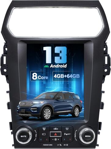 مجموعة أدوات ترقية راديو السيارة لسيارة Ford Explorer 2011-2019، نظام CarPlay Android Auto اللاسلكي، نظام ستيريو 4 جيجابايت+64 جيجابايت 8 النواة، شاشة لمس 12.1 بوصة، نظام تحديد المواقع العالمي (GPS)، بلوتوث، واي فاي، SWC، MirrorLink in Kuwait