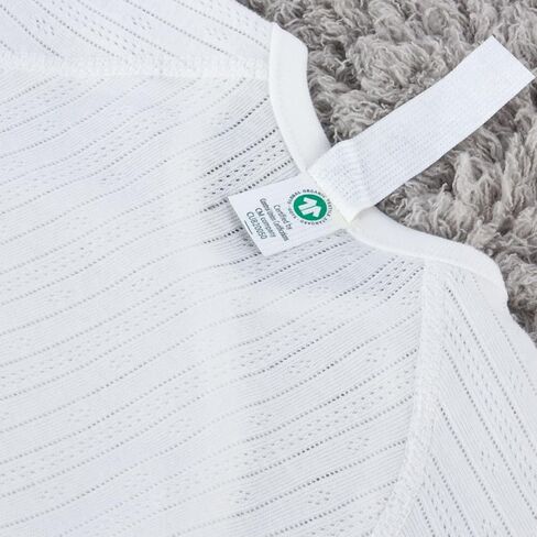 100% Certified Organic Cotton Breathable Super Soft Stretchy Jacquard Side-Snap Baby Mitten Cuff Top Eczema in Saudi Arabia