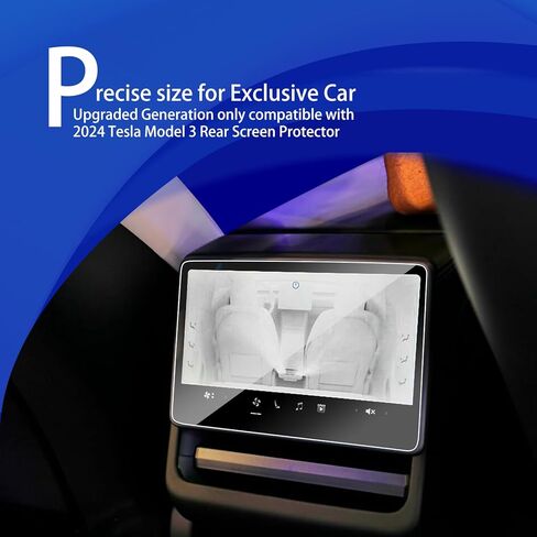 2Pack 2026 2025 Tesla Model Y Juniper Screen Protector 2024 2025 Model 3 Highland Rear Seat Screen Protector Center Control Protective Screen 2026 Model Y Tempered Glass Film in Saudi Arabia