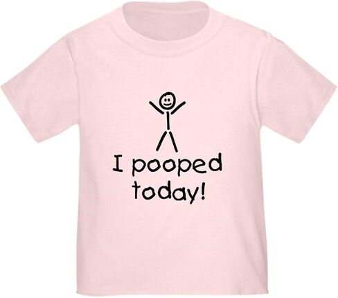 تي شيرت CafePress I Pooped Today Silly للأطفال الصغار تي شيرت لطيف برسومات للأطفال الصغار، 100% قطن in Kuwait