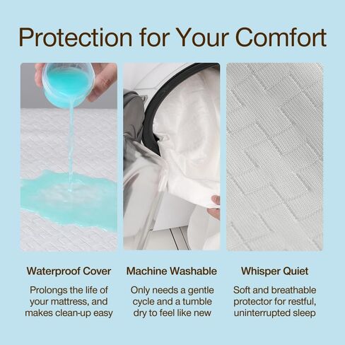 وسادة Coop Sleep Goods Cool + Cooling للأطفال الصغار + واقي وسادة مقاوم للماء بتقنية فائقة اللون رمادي + واقي مرتبة مقاوم للماء فائق الروعة حزمة مزدوجة in Kuwait