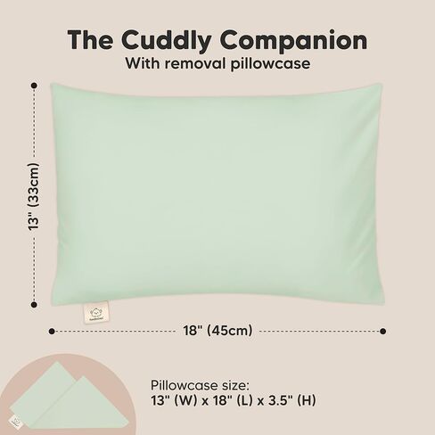 KeaBabies Toddler Pillow with Pillowcase and Toddler Pillow with Pillowcase, Jumbo 14X20-13x18 Nursery Kids Bedding Set for Sleeping - Soft Cotton Sleeping Essentials for Kids in Kuwait