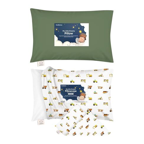 KeaBabies Toddler Pillow with Pillowcase and Toddler Pillowcase 13X18 - Soft Cotton Kids Pillow for Sleeping - Soft and Breathable, Perfect for Boys, Girls, Kids, Travel, Nap in Kuwait