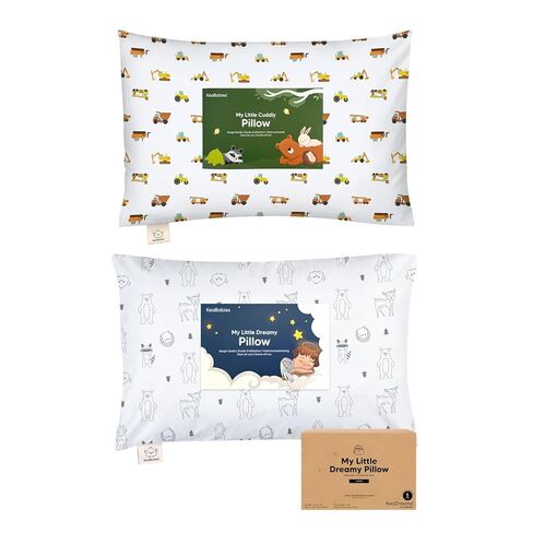 KeaBabies Toddler Pillow with Pillowcase and Toddler Pillow with Pillowcase, Jumbo 14X20-13x18 Nursery Kids Bedding Set for Sleeping - Soft Cotton Sleeping Essentials for Kids in Kuwait