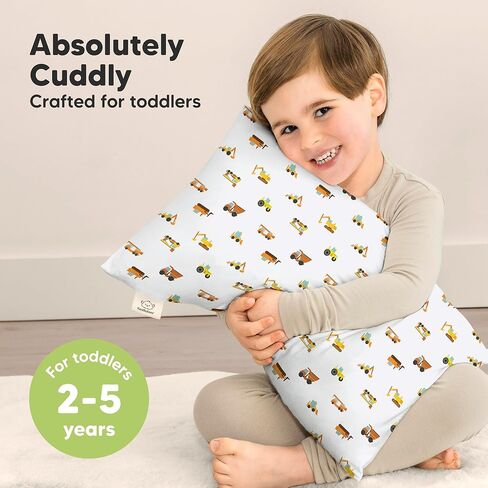 KeaBabies Toddler Pillow with Pillowcase and Toddler Pillow with Pillowcase, Jumbo 14X20-13x18 Nursery Kids Bedding Set for Sleeping - Soft Cotton Sleeping Essentials for Kids in Kuwait