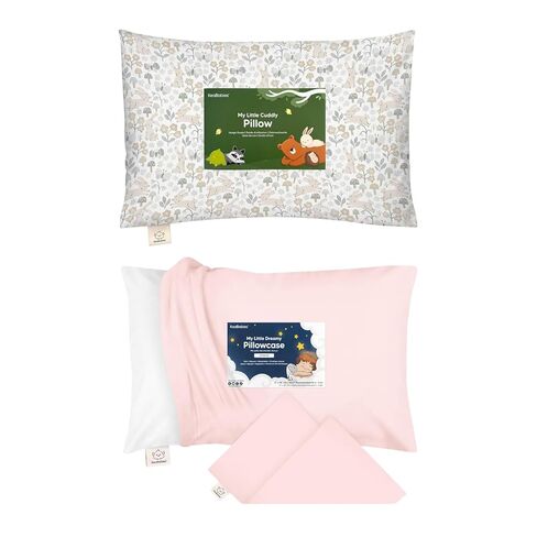 KeaBabies Toddler Pillow with Pillowcase and Toddler Pillowcase for 13X18 Pillow - 13x18 Nursery Kids Bedding Set for Sleeping - Soft, Breathable Case for Nap and Sleep, Cute Prints for Boys and Girls in Kuwait
