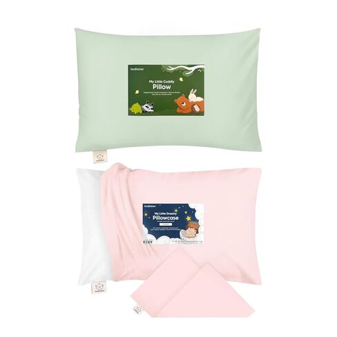 KeaBabies Toddler Pillow with Pillowcase and Toddler Pillowcase for 13X18 Pillow - 13x18 Nursery Kids Bedding Set for Sleeping - Soft, Breathable Case for Nap and Sleep, Cute Prints for Boys and Girls in Kuwait