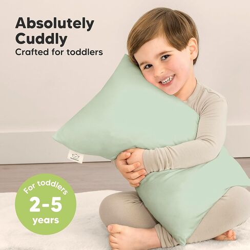 KeaBabies Toddler Pillow with Pillowcase and Toddler Pillowcase for 13X18 Pillow - 13x18 Nursery Kids Bedding Set for Sleeping - Soft, Breathable Case for Nap and Sleep, Cute Prints for Boys and Girls in Kuwait