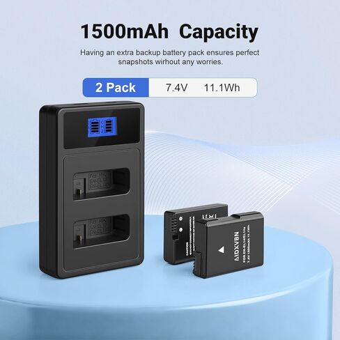 2-Pack EN-EL14 / EL14A Battery and Charger, for Nikon D3100 D3200 D3300 D3400 D3500 D5100 D5200 D5300 D5500 D5600 DF Coolpix P7000 P7100 P7700 P7800 Digital SLR Camera (2 Batteries+Charger) in Kuwait