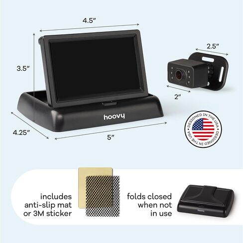 Hoovy Baby Car Camera Monitor, HD Real-Time Video, Rear-Facing Safety View, Easy Install in Kuwait